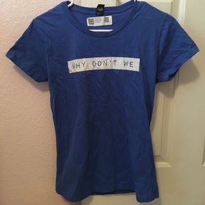 Why don't we blue shirt